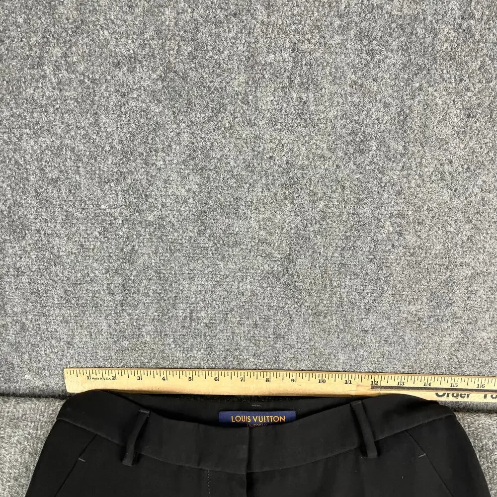 Louis Vuitton Uniform Pants Womens‎ Size 36 Black Straight Leg Dress Designer
